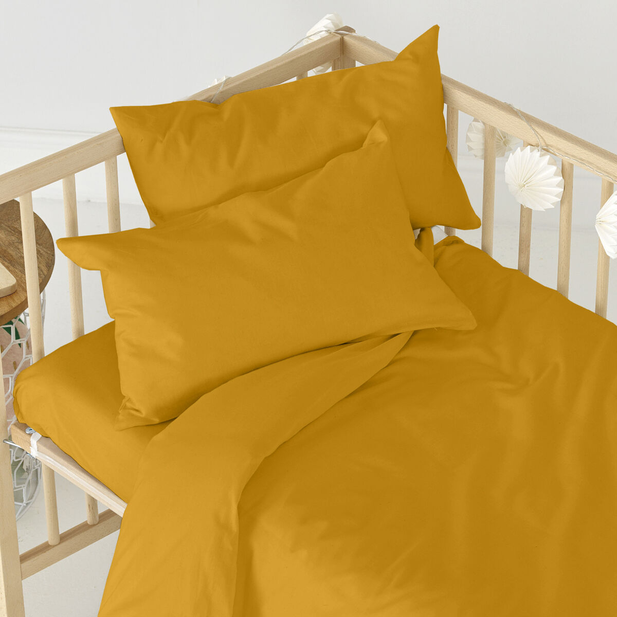 Felszerelt lap HappyFriday BASIC KIDS Mustár 60 x 120 x 14 cm